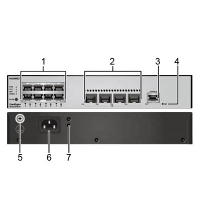 S5735-L8T4S-A1 Gigabit Ethernet Kartu Nic 8x10 100 1000Base-T 4 Gigabit SFP