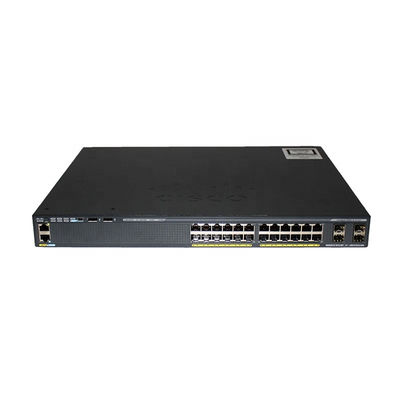 WS-C2960X-24PD-L 24 Port Sakelar Jaringan Sakelar Ethernet 24xGE PoE 370W 2x10G